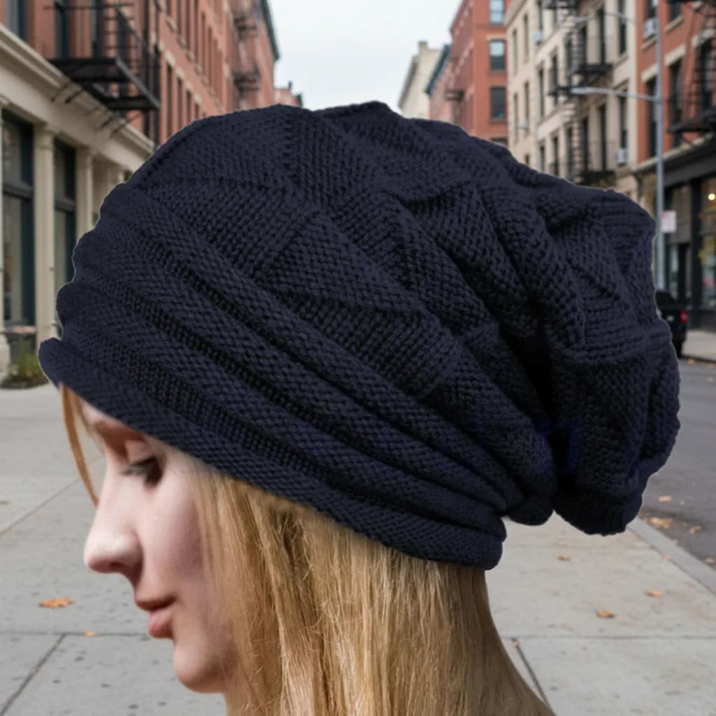 Gorro de punto holgado extragrande
