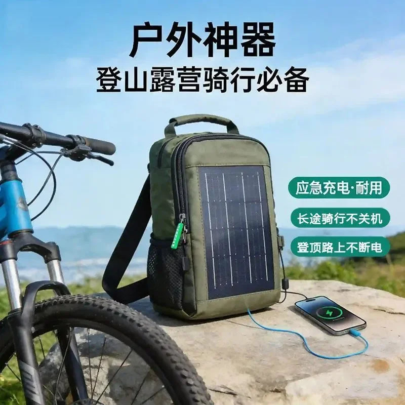 For Large Capacity Solar Backpack with Intelligent Power Generation Anti-splashing Charging Function for Business Leisure