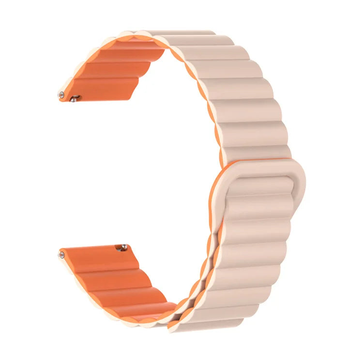 Motorola Moto Watch Ribbed Magnetic Silicone Loop Band, 32 Colors