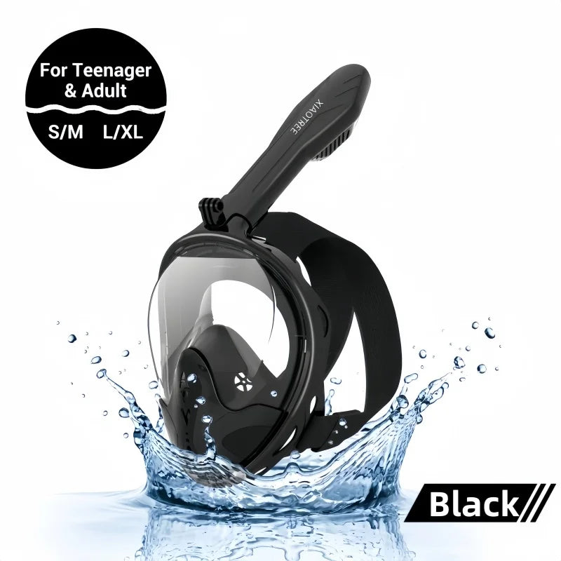 Professional Snorkeling Diving Mask Underwater Scuba Full Face Snorkel Mask Anti Fog Goggles for Kids Adult Swimming Equipment