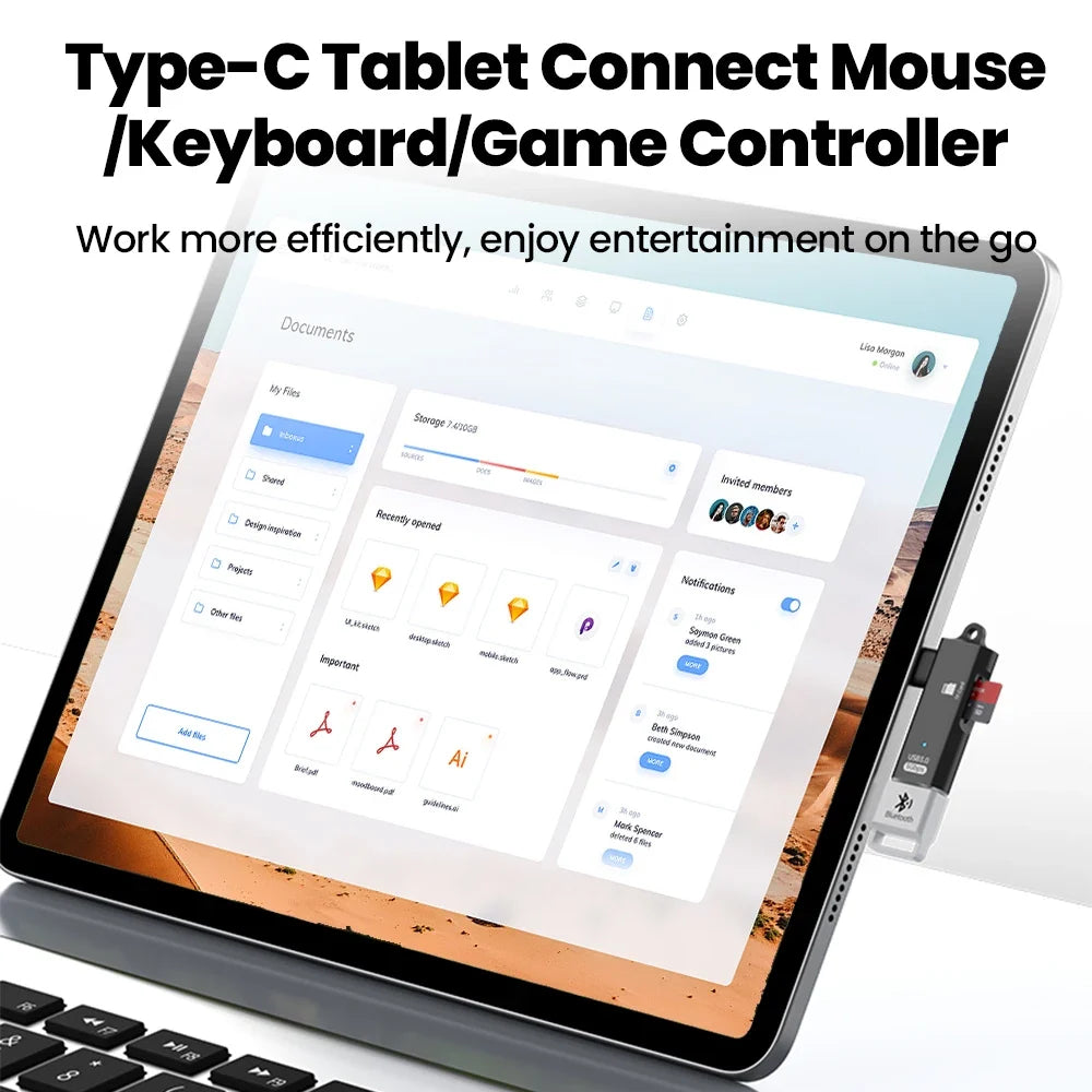 High-Speed 3 in 1 USB 3.0 Type C to TF Card Reader Adapter Memory Card OTG Reader for iPhone 15/16 Huawei PC Laptop