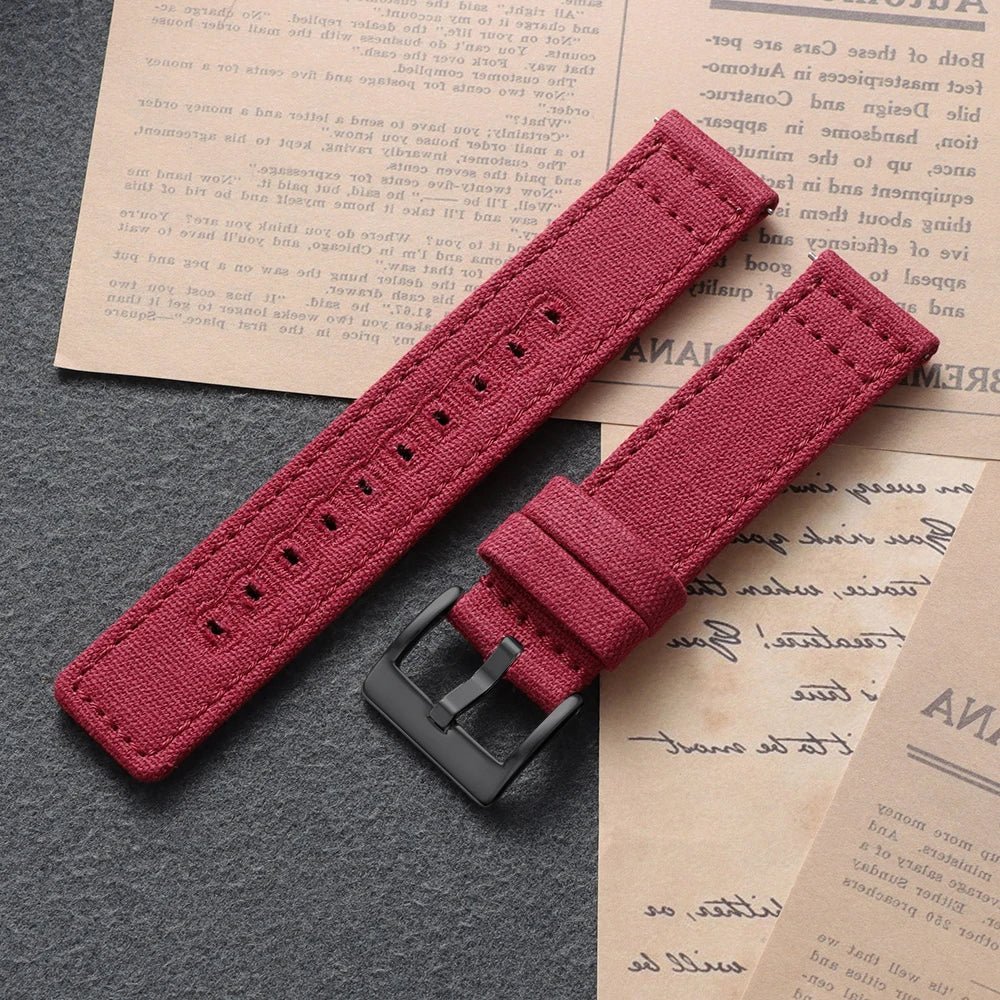 Huawei Watch & Watch GT Stitched Canvas Nylon Band