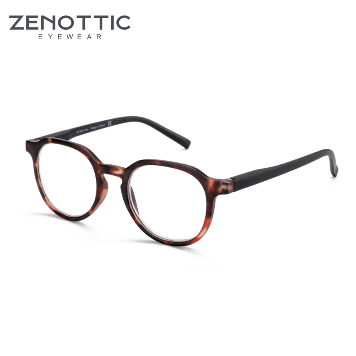 ZENOTTIC Retro Circular Anti-blue Light Glasses Blue Light Blocking Round Computer Eyeglasses for Unisex Fashion 420007