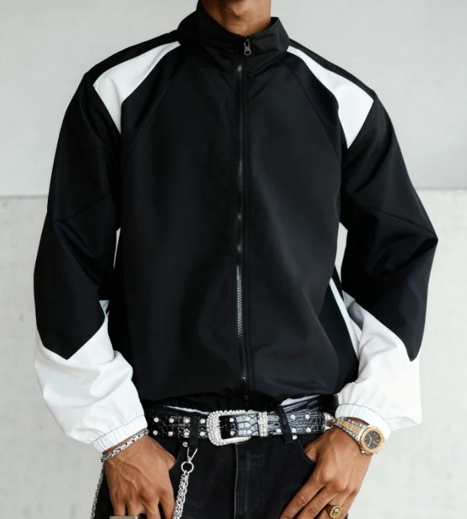 Men's Color-Blocked Jacket, lightweight, Casual, Travel, Windproof and Wear-Resistant, High-Quality Fabric, Boyfriend Gift
