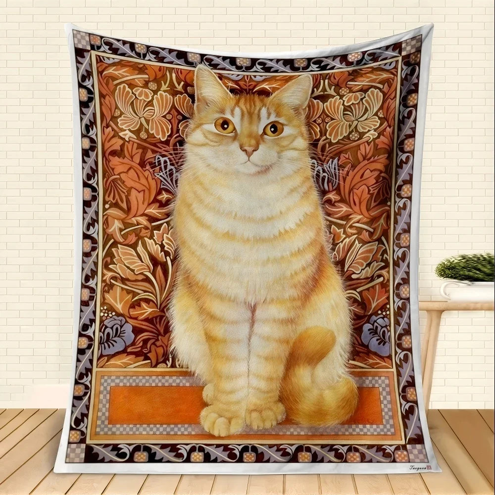 1PC Throw Cute Animals theme Cats Dogs Lover Flannel Blanket Gifts Soft Warm thin Blankets for Sofa Bed Car Camping all season