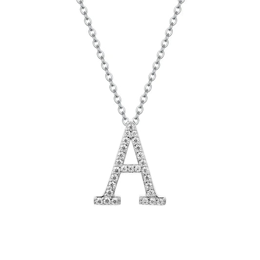 VVS1 D Moissanite Letters Pendant Necklace for Women