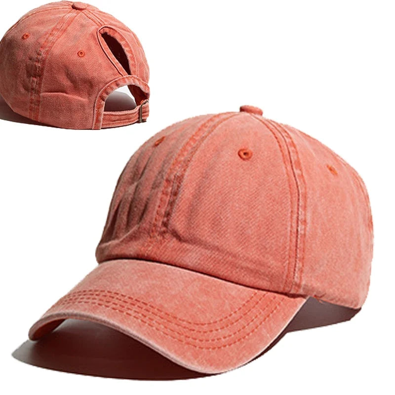 Distressed Ponytail Baseball Cap