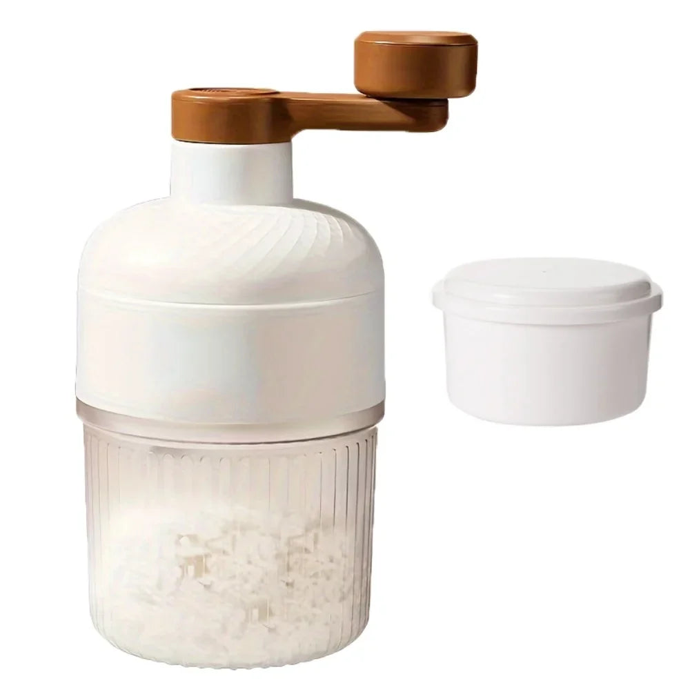 Shaved Ice Machine Mini Ice Crusher Hand Operated Shaved Ice Milkshake Maker Household Portable Small Hail Machine Kitchen Tool