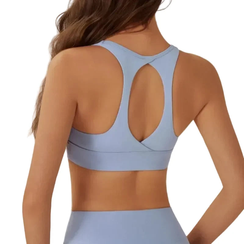 High-Support Push-Up Halter Yoga Bra Top