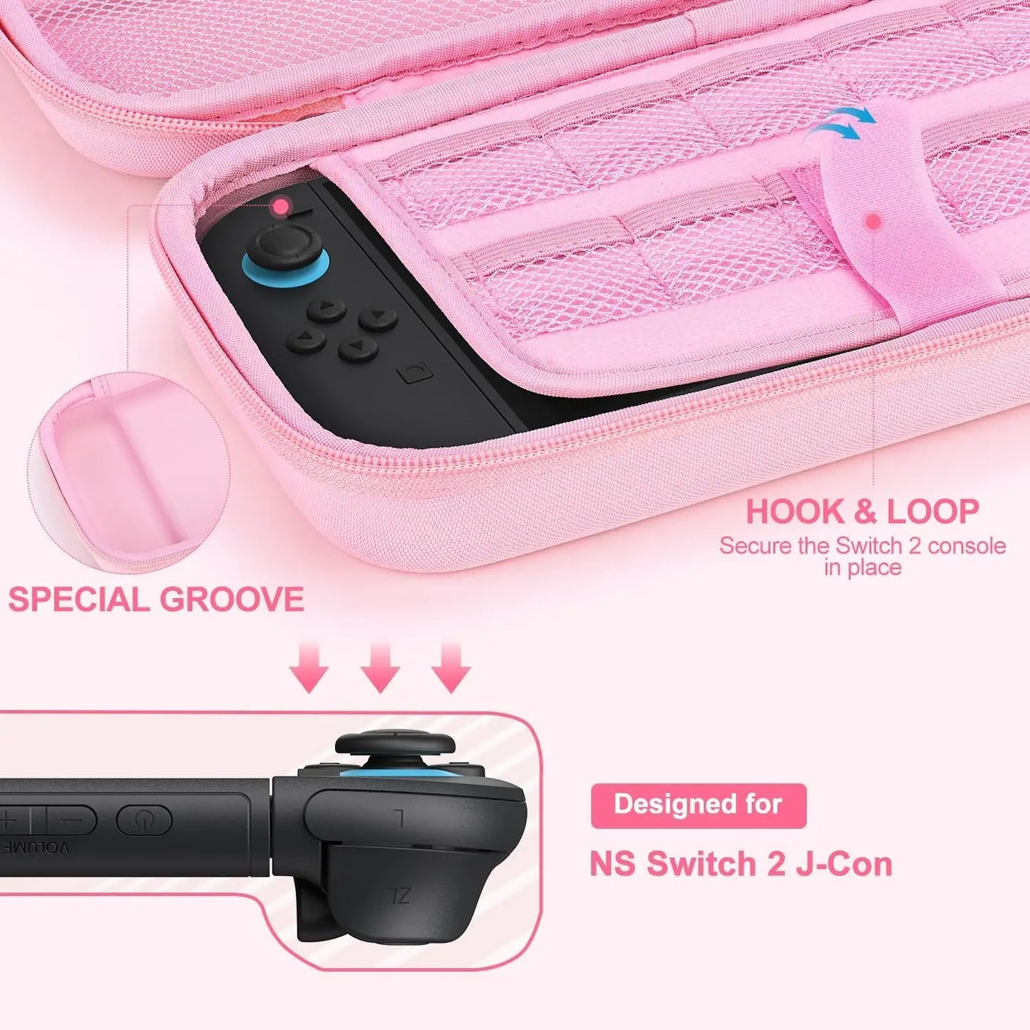 EVA Hard Shell Protective Case for Nintend Switch 2 - Shock Resistant, Waterproof, Portable Storage Bag with 19 Game Card Slots