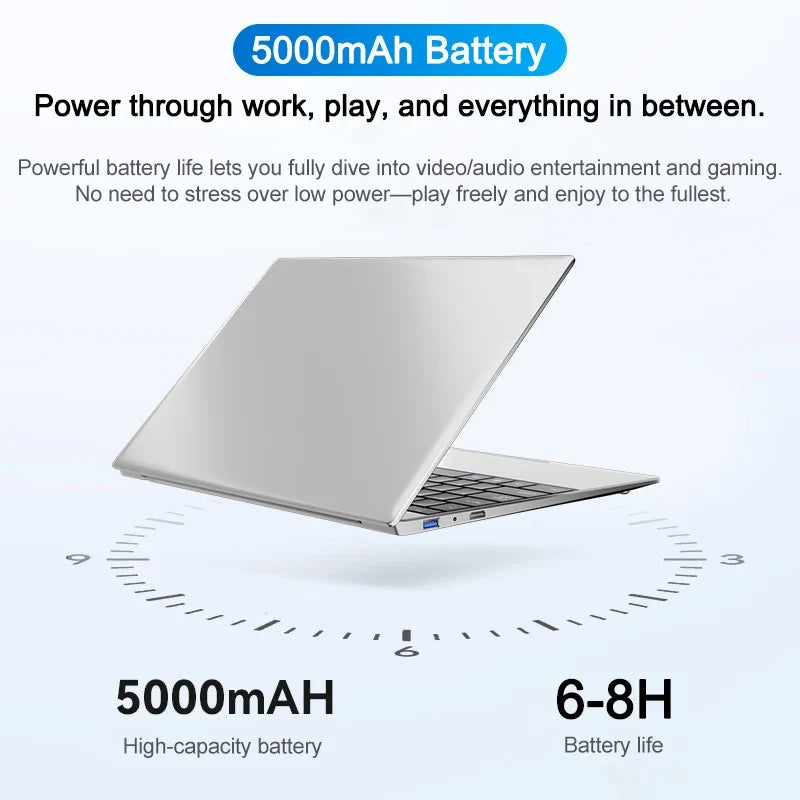 New 14.1' Laptop Intel Core I9-9900 32GB 2TB Gaming PC Ultra Slim Office Study Computer PC Windows 11 Pro 1920*1080 HD