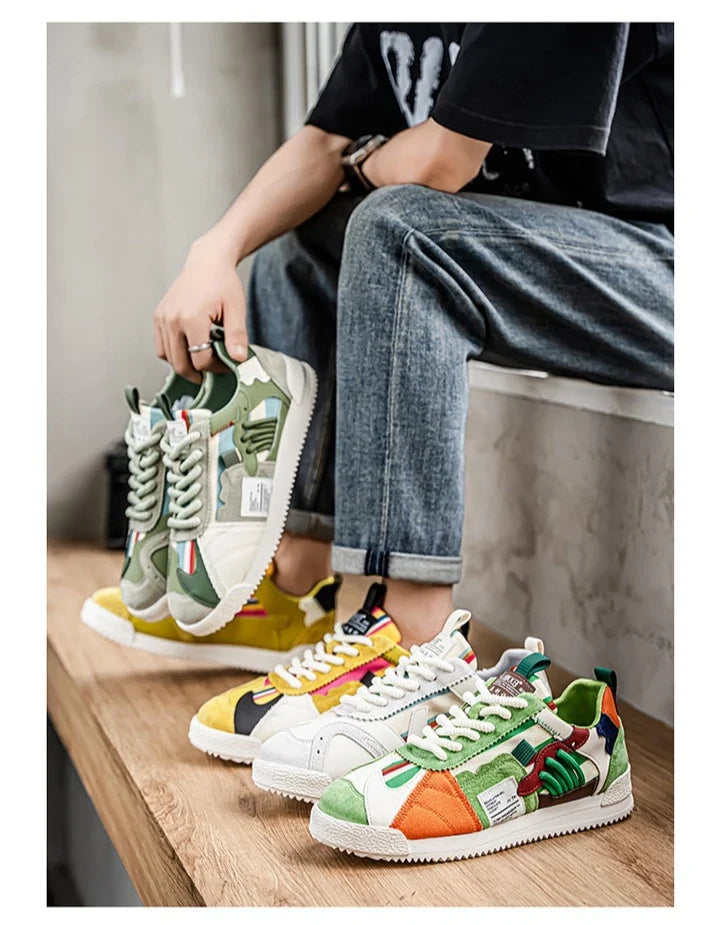 Large Size Men's White Sneakers Autumn Comfortable Non Slip Running Shoes Luxury Soft Sole Fashion Lace Up Outdoor Casual Shoes