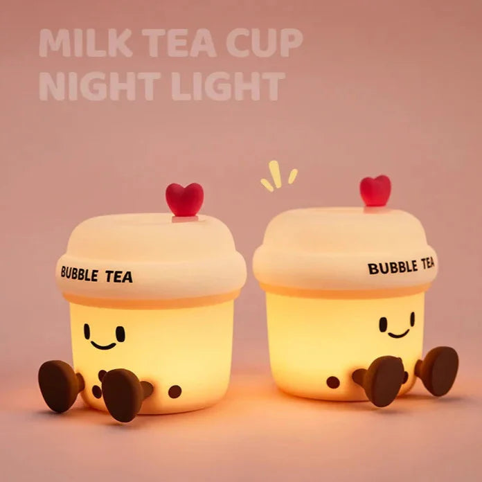 Luz de Noche Kawaii de Té de Burbujas
