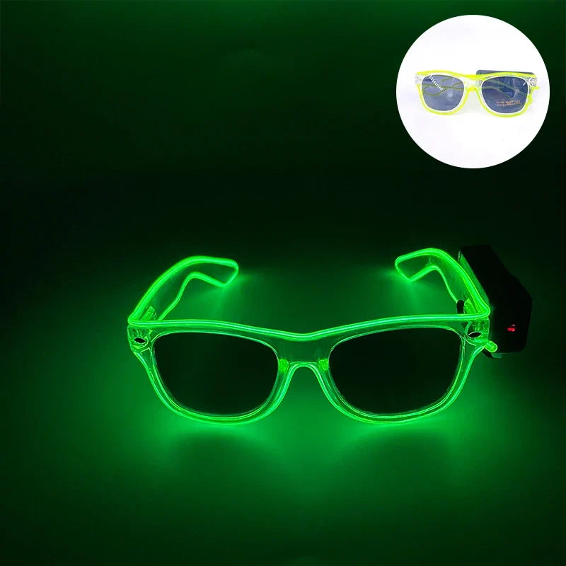 New Cool Wireless Glowing LED Light Up Glasses For Rave Festival Party Luminous Neon Mosaic Sunglasses Club Disco Eye Glasses