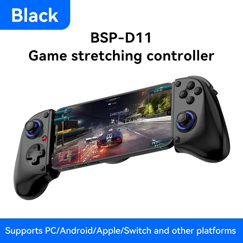 BSP-D11 Stretchable Game Controller Hall Trigger Supports Android Phone/Tablet/Switch/PC/iOS/XBOX Streaming Controller