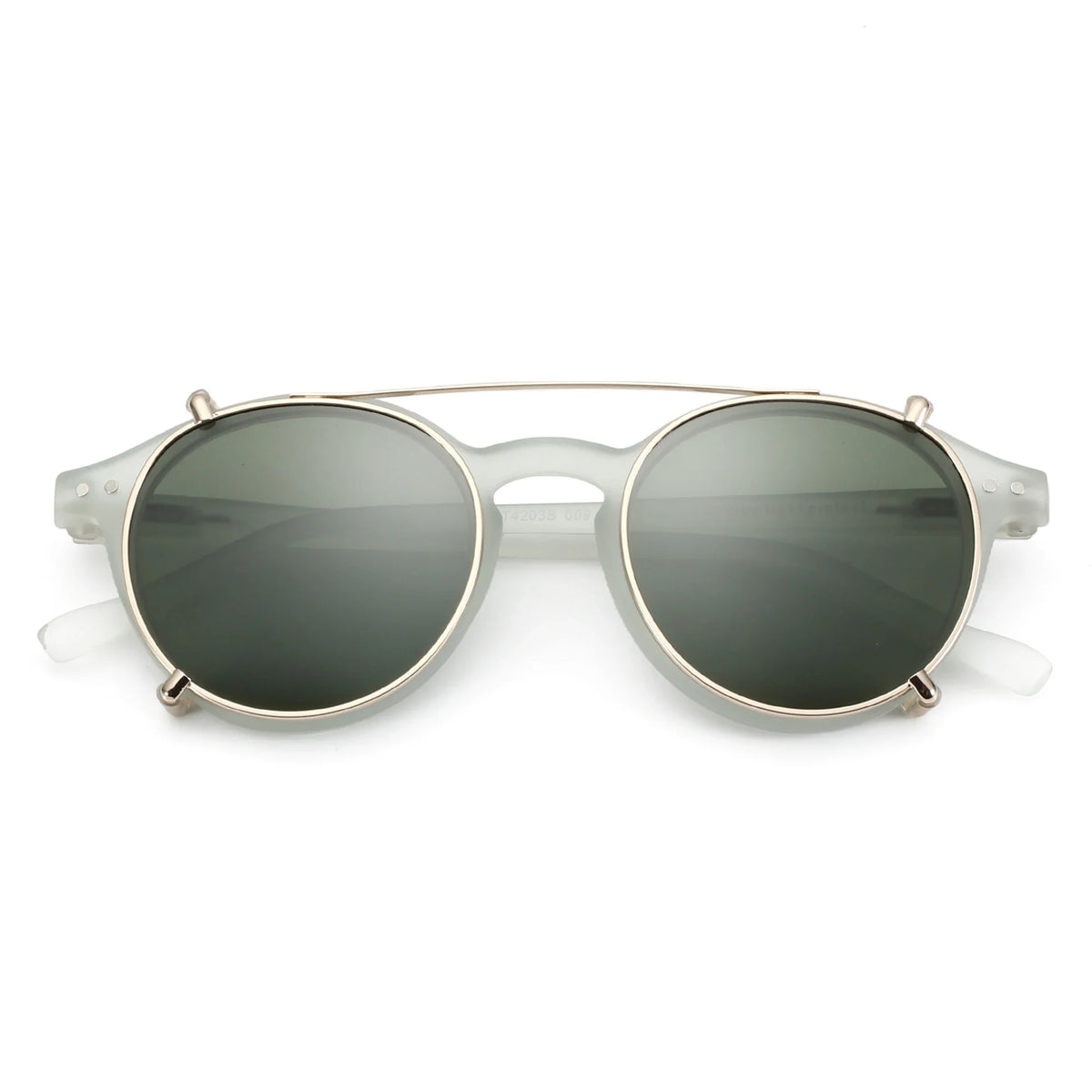 ZENOTTIC-Steampunk Style Clip On Sunglasses for Men Women Anti Blue Light Glasses+Polarized Clip Fashion/Retro Computer Eyewear