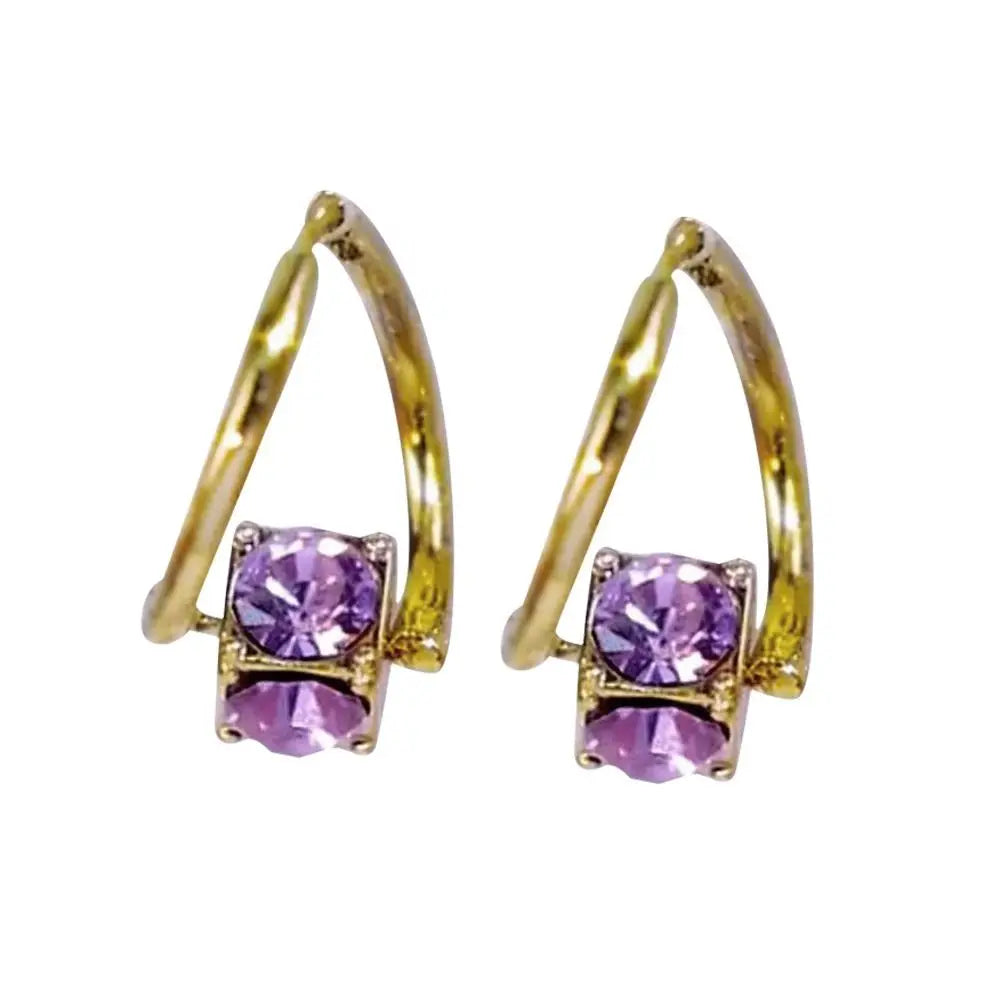 1 Pair Copper Magnetherapy Germanium Earrings Colorful Lymphvity Magnetherapy Earring Luxury Weight Loss Earring Women