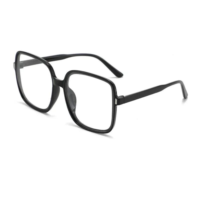 Square Oversized Transparent Eyeglasses Women Anti Blue Blocking Computer Eyeglass Black Unisex Optical Glasses