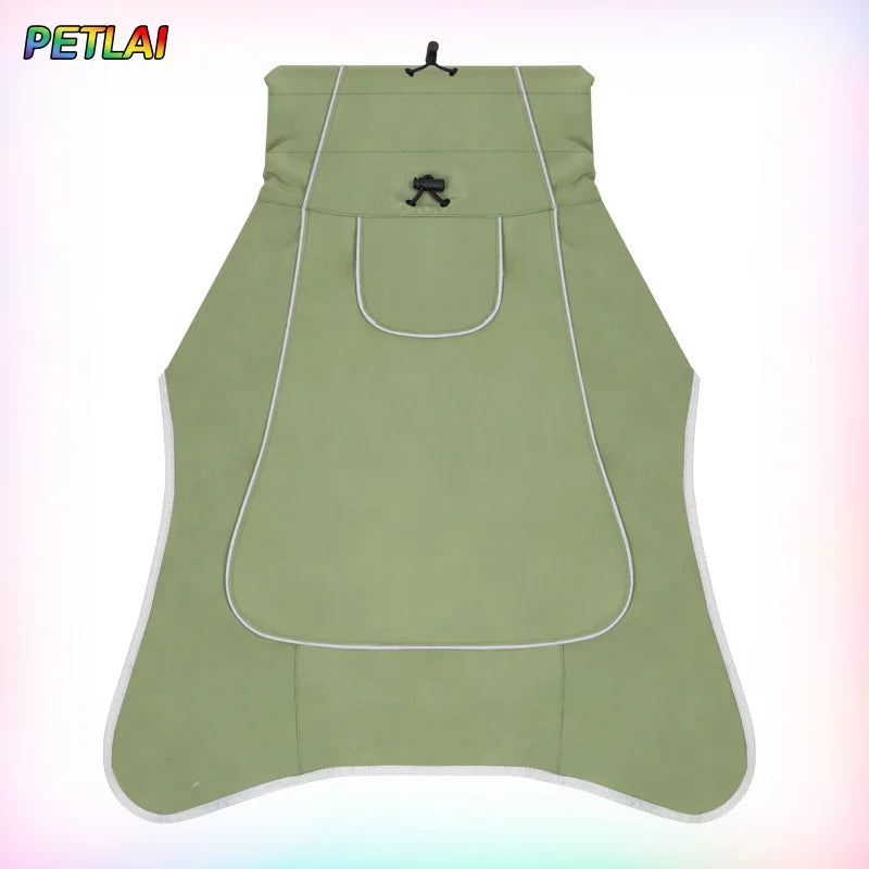 Dog Clothes Outdoor Jacket Outfit Waterproof Rainproof Clothing Coat Pet Outdoor Rain Dual Use Cloth Large Dog Pet Wind Clothes