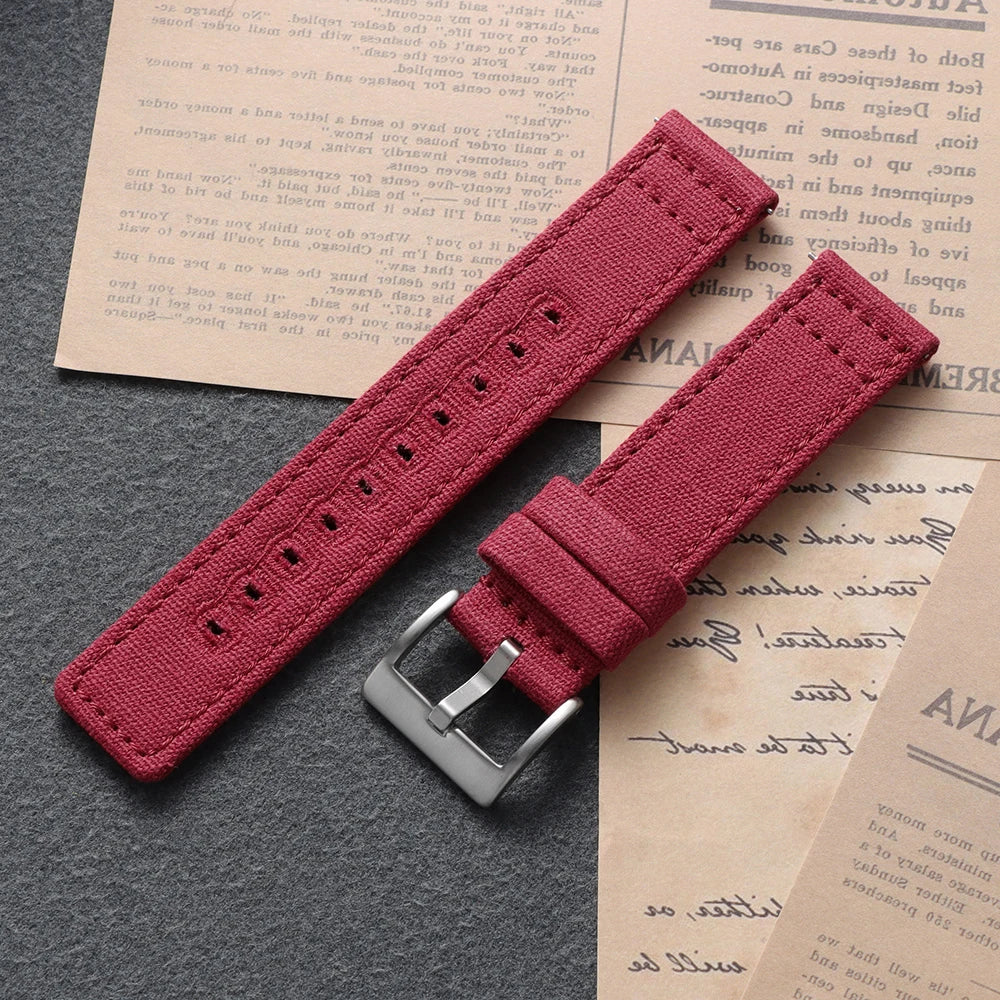 Garmin 18/20/22mm Quick Release Stitched Canvas Nylon Band