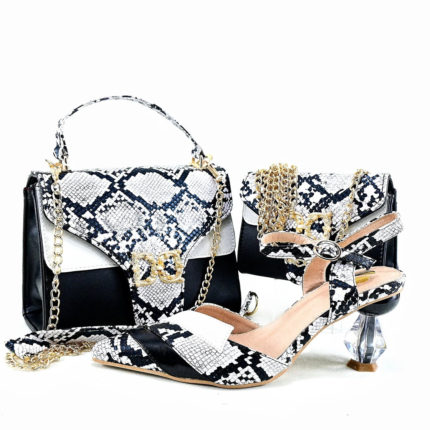 Conjunto a juego de zapatos y bolso HRT1-37
