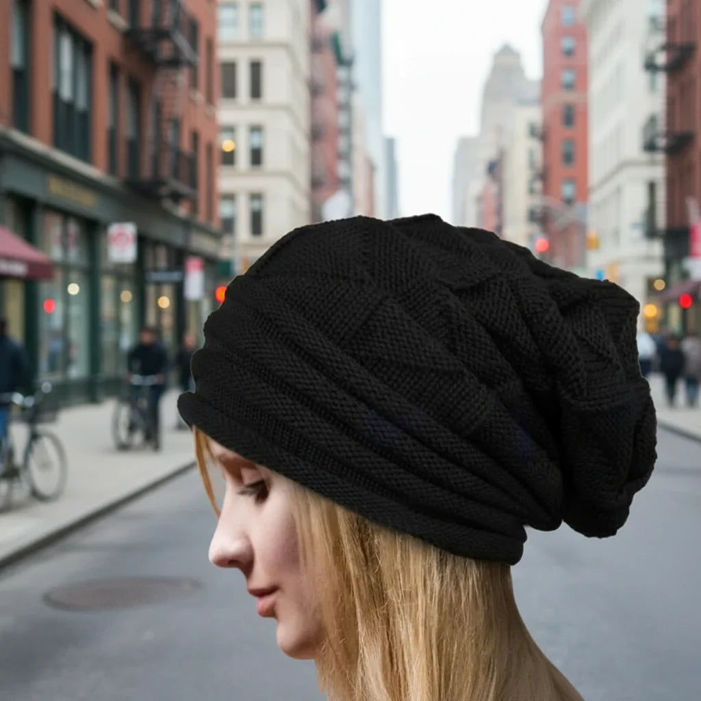 Gorro de punto holgado extragrande