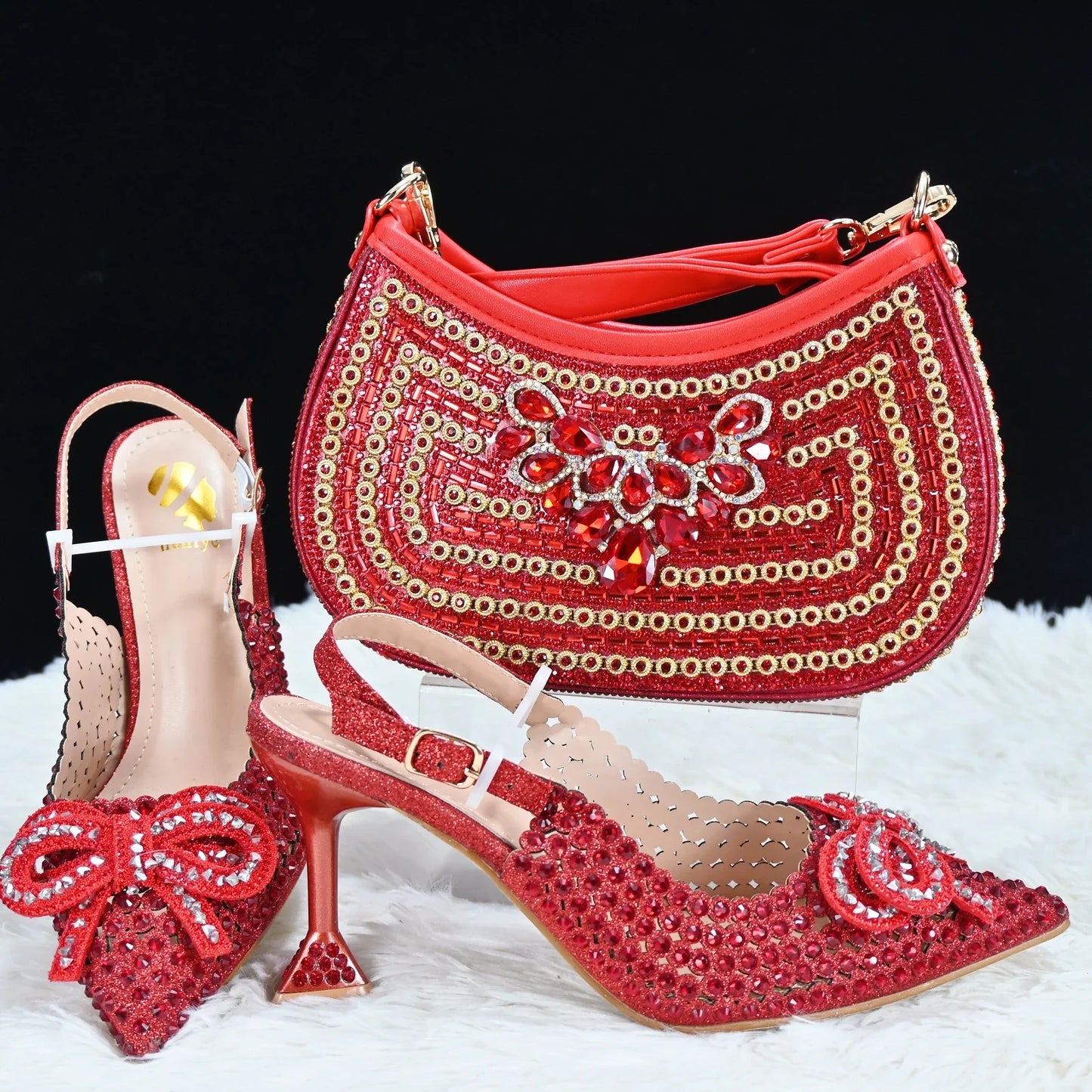 Nuevo Conjunto a Juego de Zapatos y Bolso HTG1-7