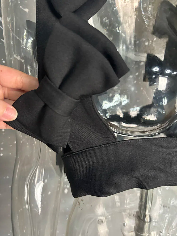 Bow Cascade Statement Crop Top