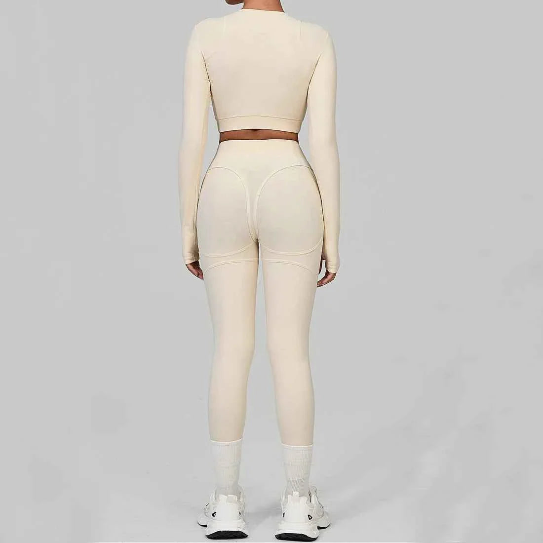 Traje deportivo de yoga sin costuras de cintura alta XP160