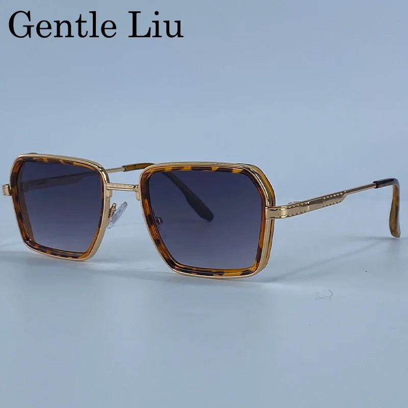 Steampunk Polygon Polarized Sunglasses Men 2026 Luxury Brand Change Color Sun Glasses For Male Driving Eyewear Metal Frame Shade