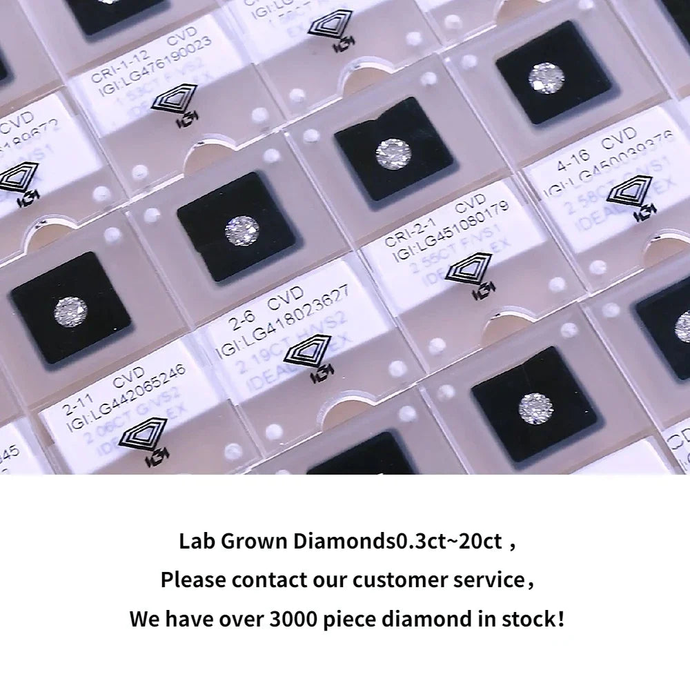 0.3ct 0.5ct 0.8ct 1ct 1.5ct 2ct 3ct Round Lab Grown Diamonds with IGI
