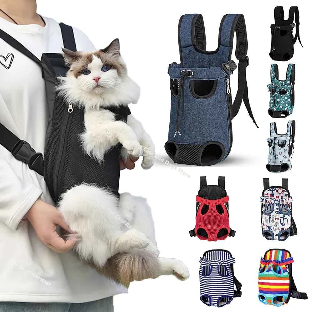 Mochila transportadora ajustable para gatos y perros pequeños