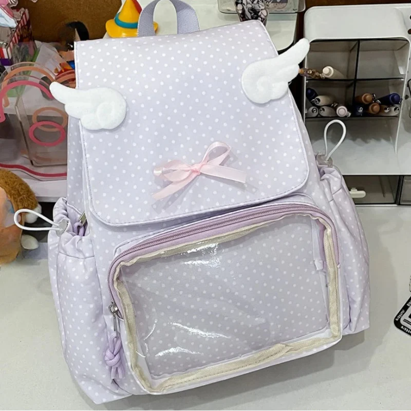 Kawaii Polka Dot Backpack