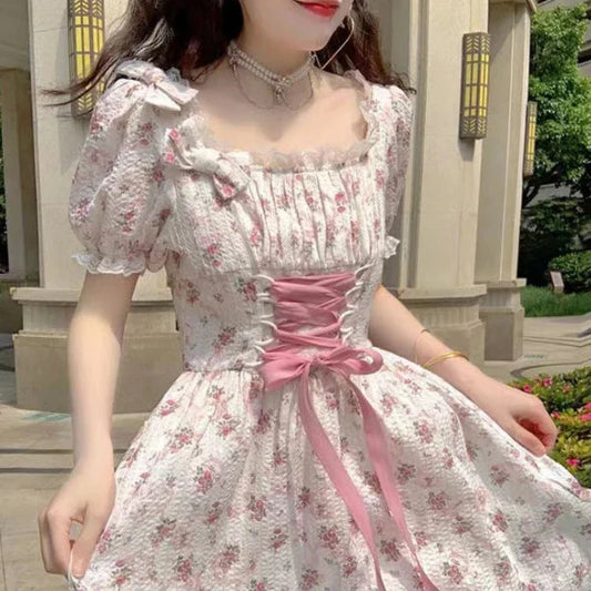 Kawaii Cottagecore Floral Beauty Dress