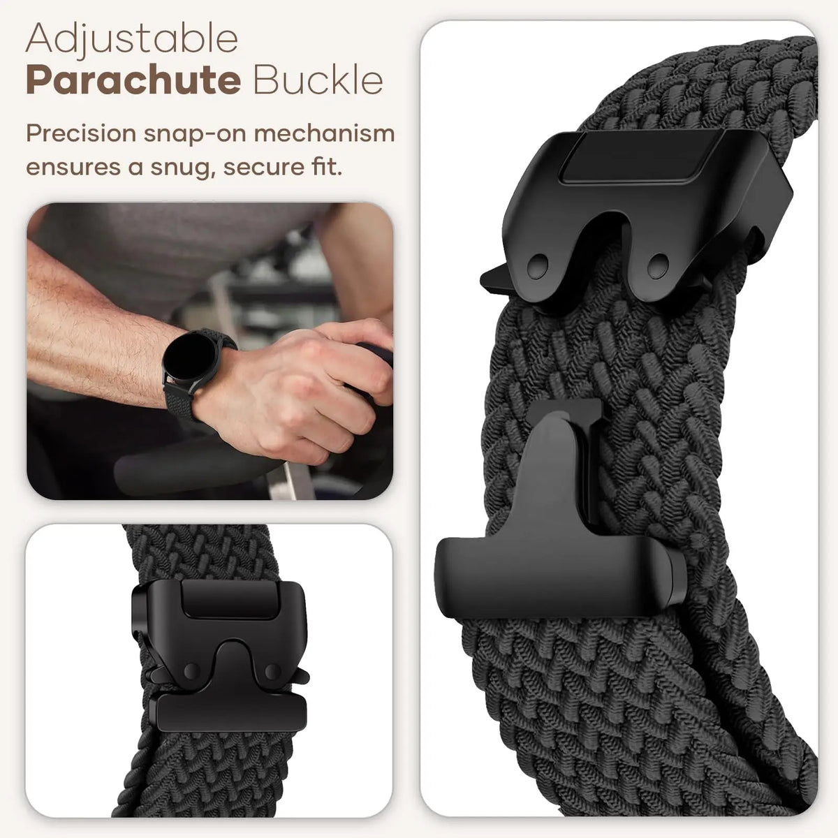 COROS PACE & APEX Braided Nylon Band with Parachute Clasp