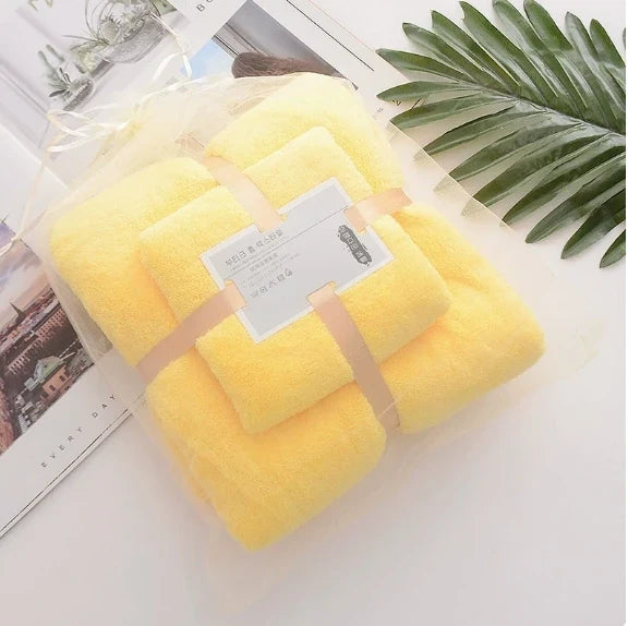 2PC Oversized Bath Towels Set Super Soft Highly Absorbent Quick-drying Coral Velvet Bath Towel For Adults Hotel & Spa Use
