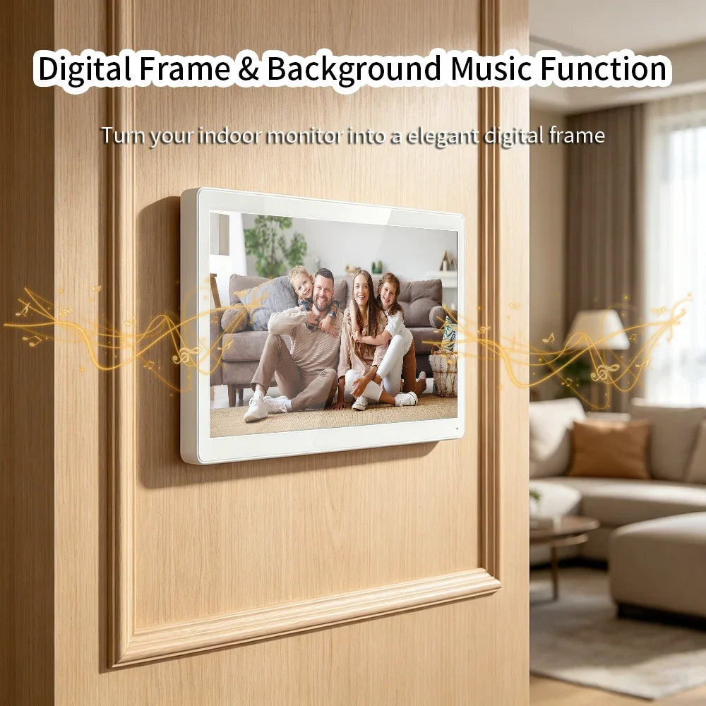 ANJIELO Tuya Smart Video Intercom System 7 inch 10 Touch Screen Video Doorbell Suit for Home Apartment