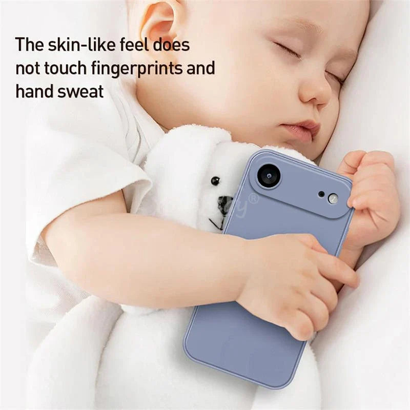 iPhone 17 Case Liquid Silicone Plain Case For iPhone Air Cover TPU Anti-drop Phone Protector For iPhone 17 Pro Max Case