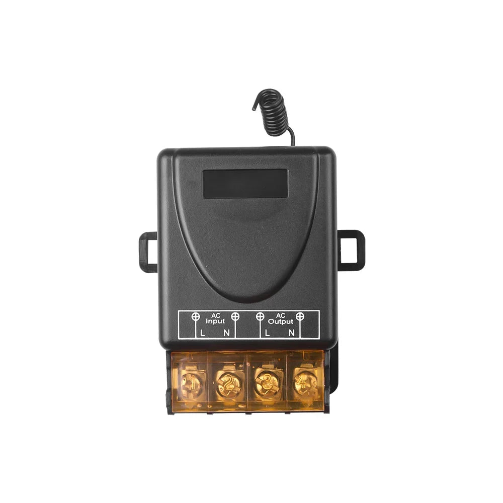433Mhz Wireless Remote Control Switch AC 110V 220V 10A Relay 1CH Receiver Controller and 2botton RF 433 Mhz Transmitter