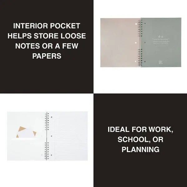 Notebooks & Writing Pads Paper Gray 9X11Inches