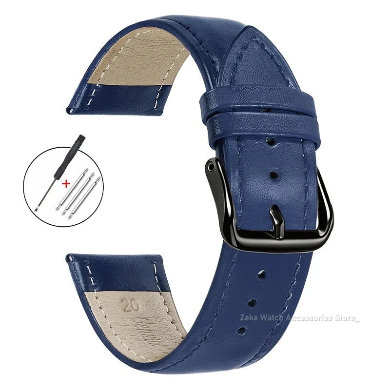 Garmin 14/18/20/22/24mm Slim Calfskin Band, Spring Bars & Tool