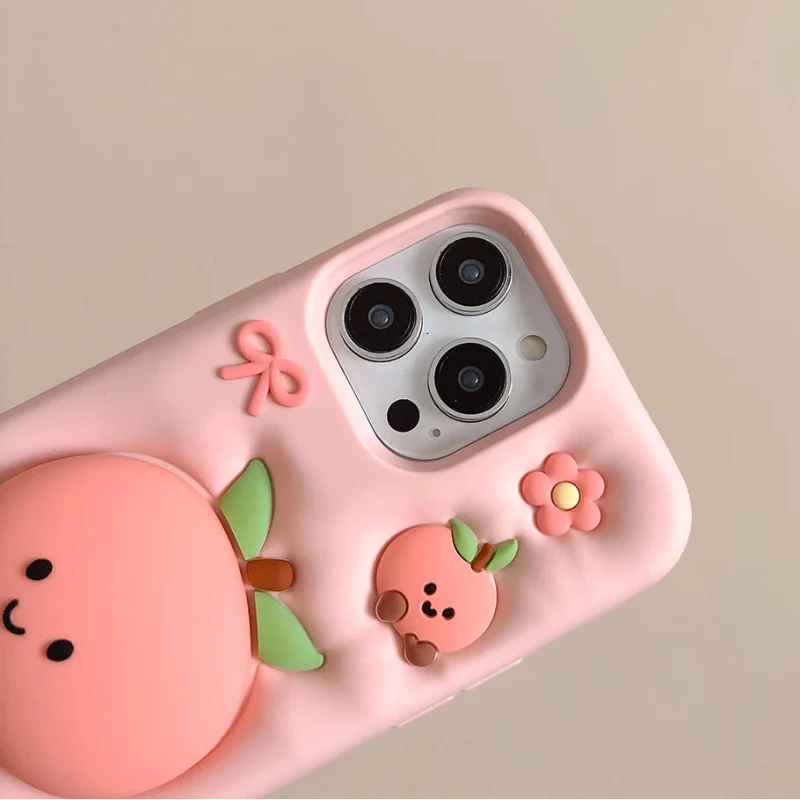 Funda Kawaii Peach para iPhone