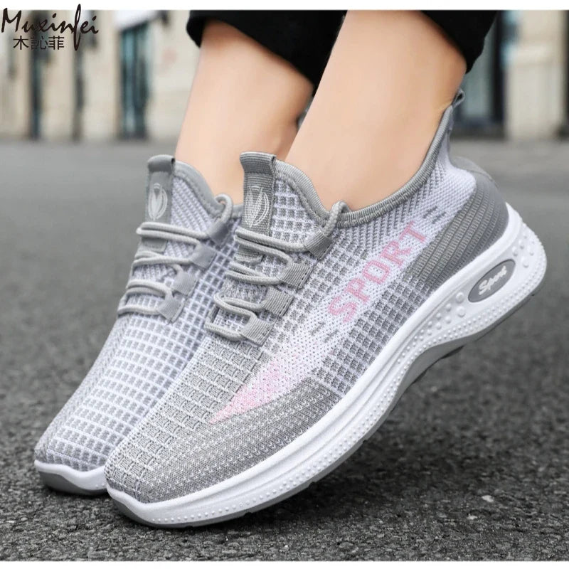 New Spring Fabric Shoes for Women Anti Slip Soft Soled Flat Shoes Casual Sports Shoes Comfortable Women's