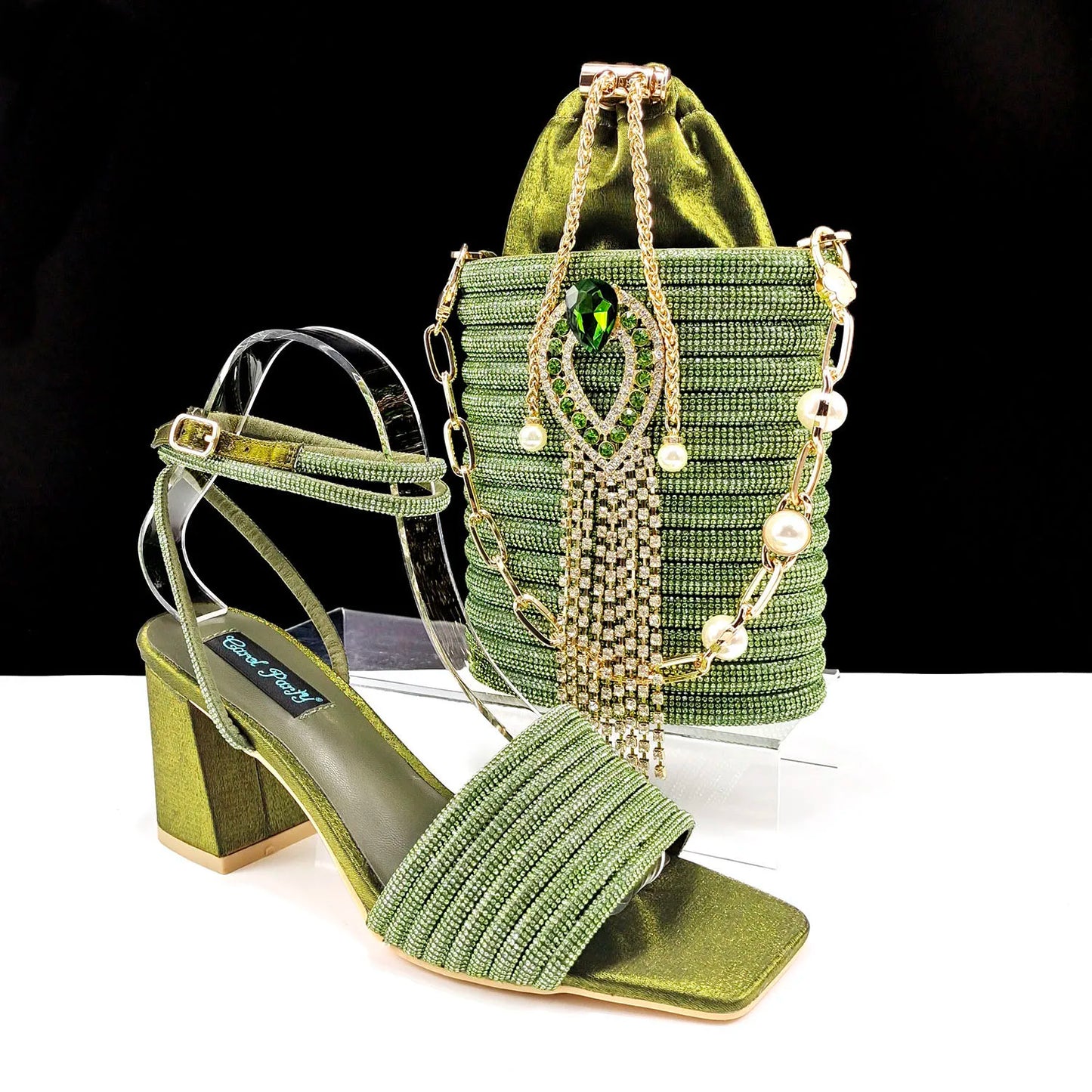 Zapatos de Mujer Último Diseño Italiano con Bolso a juego Conjunto HJJ1-23