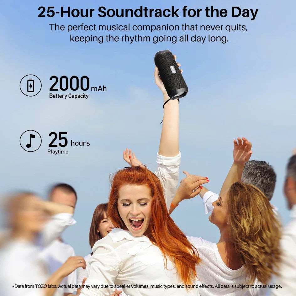 Bluetooth Speaker with Dual Drivers & Dual Bass Diaphragms