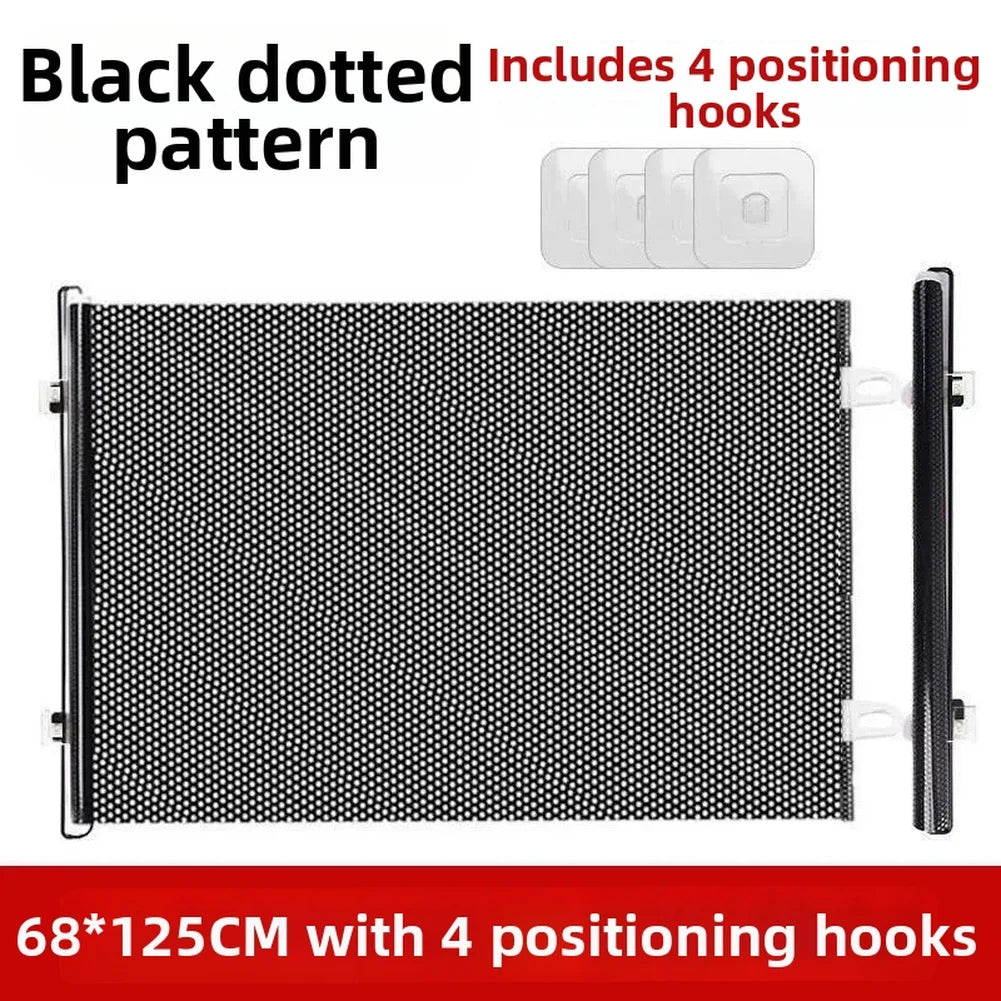 Retractable Pet Fence For Dogs And Cats Indoor Balcony Barrier Portable Playpen Safety Gate Black Home Building Hardware