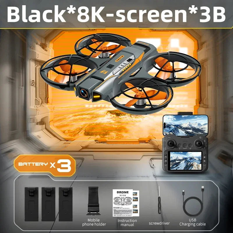 Lenovo Drone With screen RC 8K Professional HD Aerial Photography GPS Laser obstacle avoidance Three-axis gimbal Aircraft