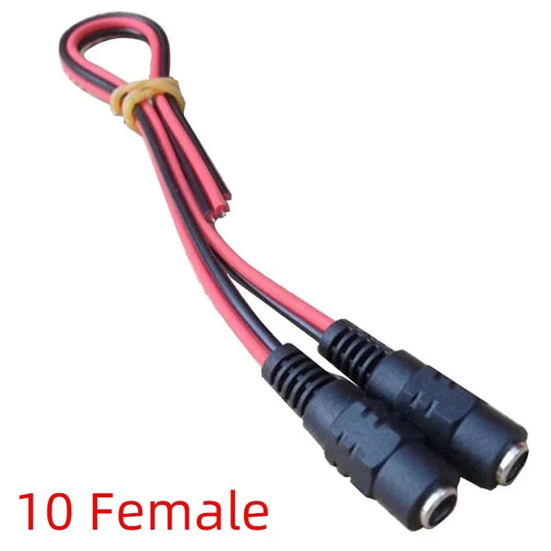 10pcs/Lot Male Female Plug 12V Dc Power Pigtail Cable Jack For Cctv Camera Connector Tail Extension DC Wire