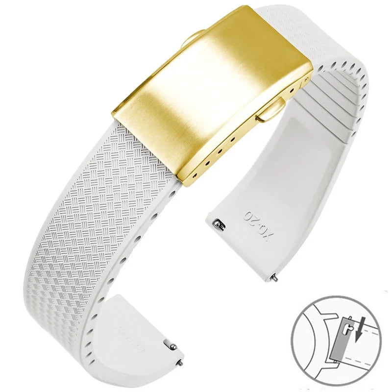 Amazfit Balance, GTR, GTS & Bip FKM Rubber Band with Folding Clasp