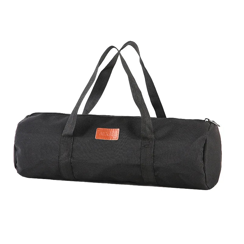 Outdoor Cylindrical Camping Storage Bag Portable Handbag for Tent Stakes Wind Ropes Durable Cylinder Pouch for Camping Accessori